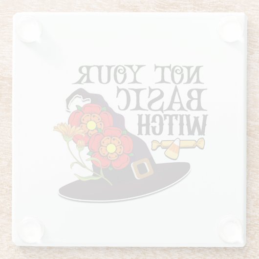 Nicht Ihre GrundHexe Glasuntersetzer (Rückseite)