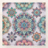 Nicht Ihre normalen Schneeflocken Glasuntersetzer (Vorderseite)