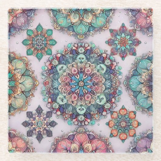 Nicht Ihre normalen Schneeflocken Glasuntersetzer (Vorderseite)