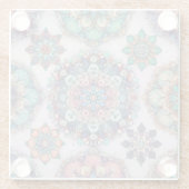 Nicht Ihre normalen Schneeflocken Glasuntersetzer (Rückseite)