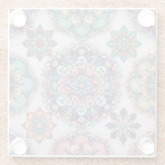 Nicht Ihre normalen Schneeflocken Glasuntersetzer (Rückseite)