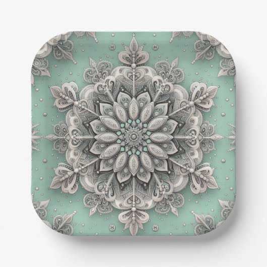 Nicht Ihre normalen Schneeflocken II Pappteller (Vorderseite)