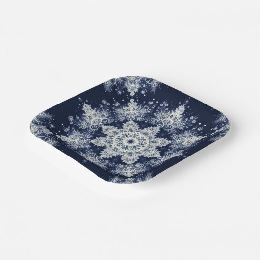 Nicht Ihre normalen Schneeflocken III Pappteller (Gewinkelt)