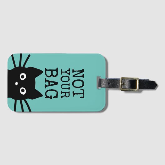 Nicht Ihre Tasche Black Cat Funny Gepäckanhänger (Vorderseite (Horizontal))