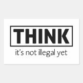 Nicht illegal rechteckiger aufkleber (Vorderseite)