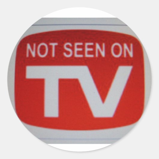 Nicht im Fernsehen gesehen Runder Aufkleber (Vorderseite)