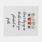 Nicht im Zweifel ausgraben, was du im Glauben gepf Fleecedecke (Vorderseite (Horizontal))