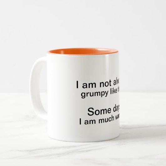 Nicht immer mürrische Tasse (Vorderseite Links)