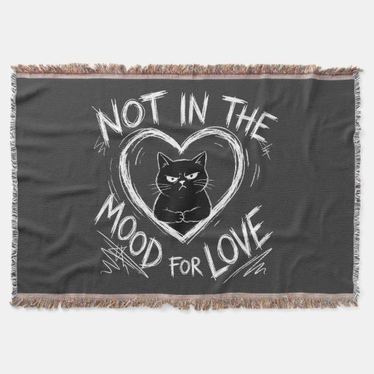 Nicht in der Stimmung für Liebe Grumpy Cat Sarkast Decke (Vorderseite)