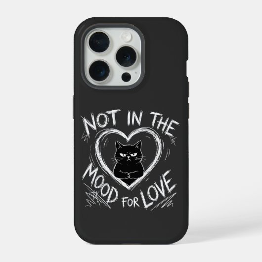 Nicht in der Stimmung für Liebe Grumpy Cat Sarkast iPhone Hülle (Rückseite)