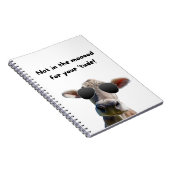 Nicht in der Stimmung Kuh Spiral Notebook Notizblock (Rechte Seite)