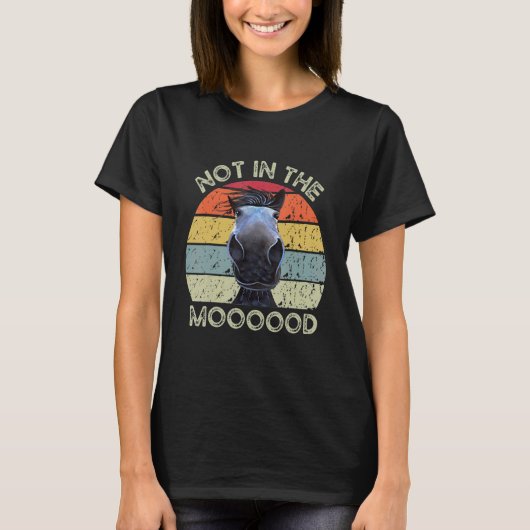 Nicht in der Stimmung Pferd T-Shirt (Vorderseite)