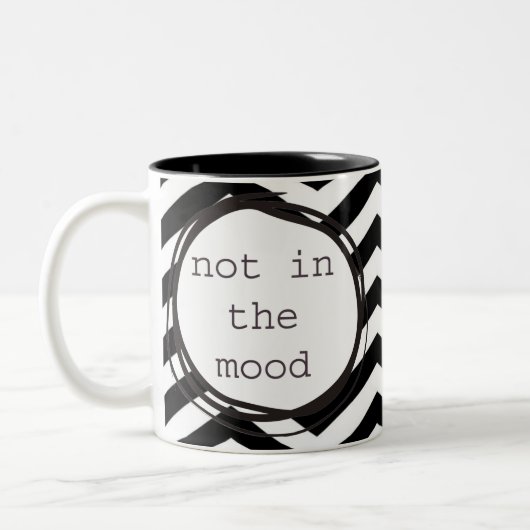 Nicht in der Stimmung Zweifarbige Tasse (Links)