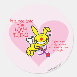 Nicht in die Liebe Runder Aufkleber