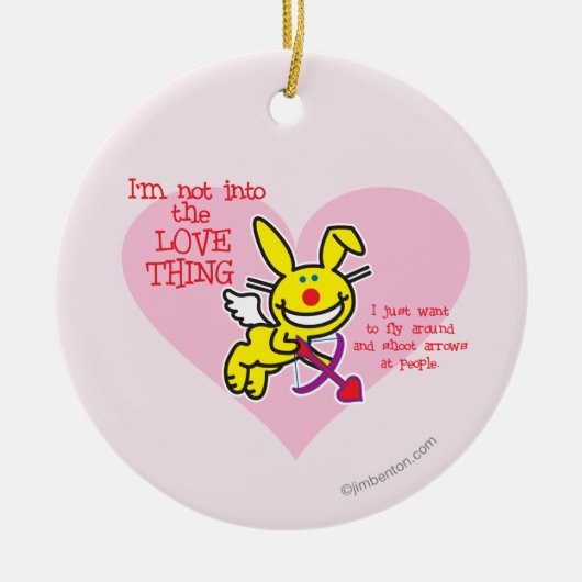 Nicht in die Liebe-Sache Keramikornament (Vorne)