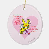 Nicht in die Liebe-Sache Keramikornament (Links)