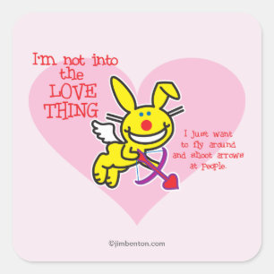 Nicht in die Liebe-Sache Quadratischer Aufkleber