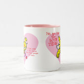Nicht in die Liebe-Sache Zweifarbige Tasse (Mittel)