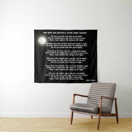 NICHT IN DIE NACHT GEHEN  WANDTEPPICH (Beispiel (Horizontal))