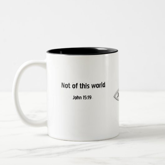 Nicht in dieser Welt Zweifarbige Tasse (Links)