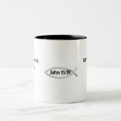 Nicht in dieser Welt Zweifarbige Tasse (Mittel)