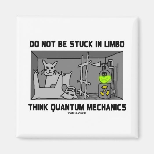 Nicht in Limbo denken Quantenmechaniken stecken Magnet (Vorne)