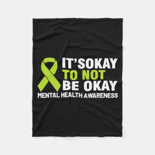 Nicht in Ordnung sein Mental Health Awareness-Schl Fleecedecke