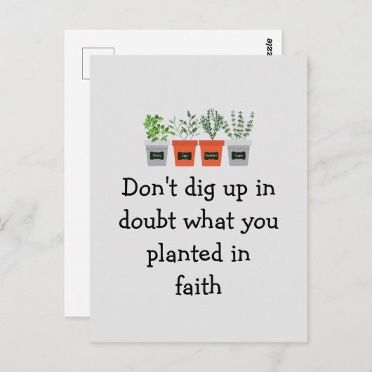 Nicht in Zweifel ziehen, was Sie in Glauben Sq gep Postkarte (Vorne/Hinten)