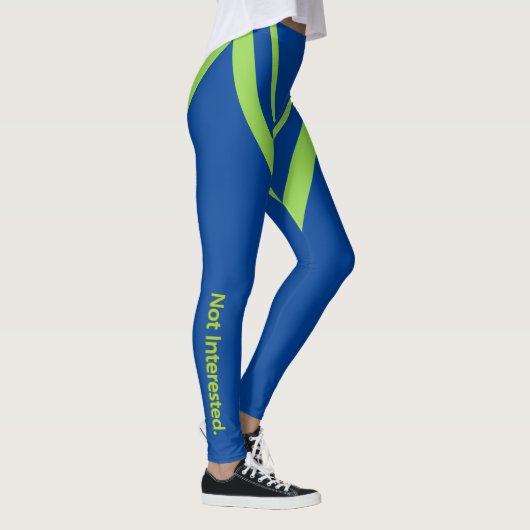 Nicht interessiert. Green Text Wedge Leggings (Rechts)