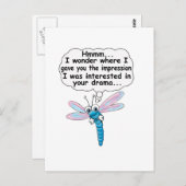 Nicht interessiert postkarte (Vorne/Hinten)