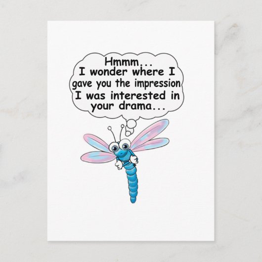 Nicht interessiert postkarte (Vorderseite)