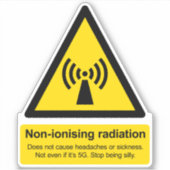 Nicht ionisierende Strahlung verursacht keine Kopf Aufkleber (Vorderseite)