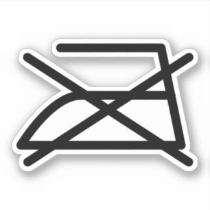 NICHT IRON! AUFKLEBER