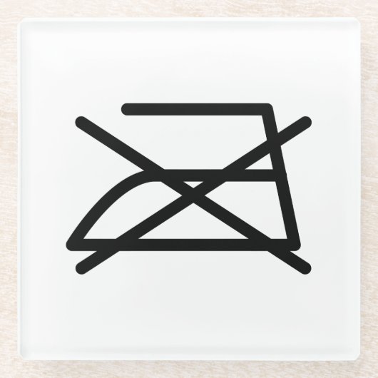 NICHT IRON! GLASUNTERSETZER (Vorderseite)