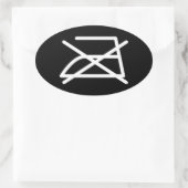 NICHT IRON! OVALER AUFKLEBER (Tasche)