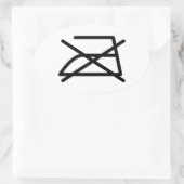 NICHT IRON! OVALER AUFKLEBER (Tasche)