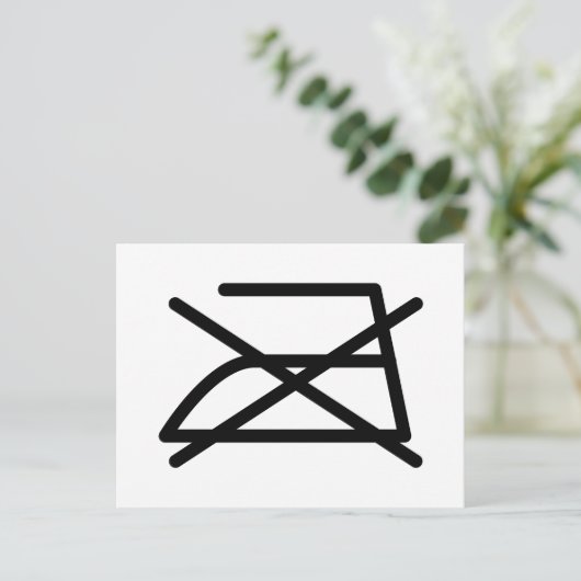 NICHT IRON! POSTKARTE (Stehend Vorderseite)
