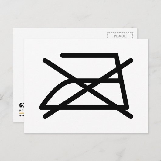 NICHT IRON! POSTKARTE (Vorne/Hinten)