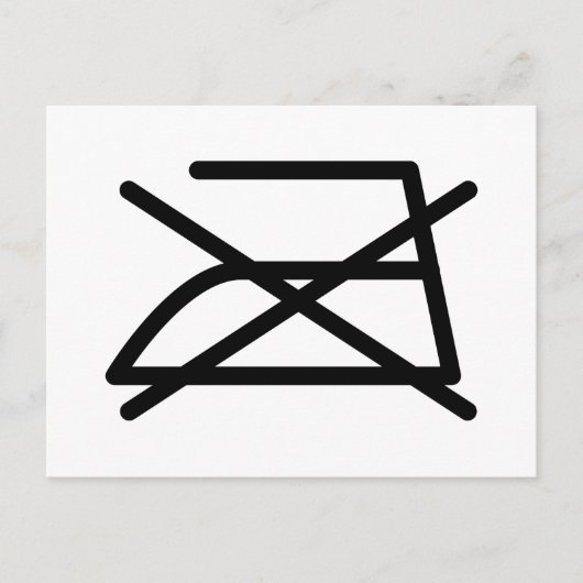 NICHT IRON! POSTKARTE (Vorderseite)
