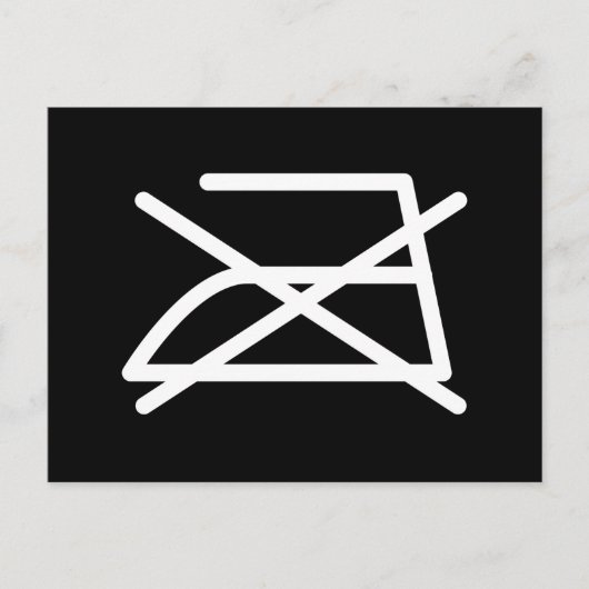 NICHT IRON! POSTKARTE (Vorderseite)