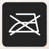 NICHT IRON! RECHTECKIGER PAPPUNTERSETZER (Vorderseite)