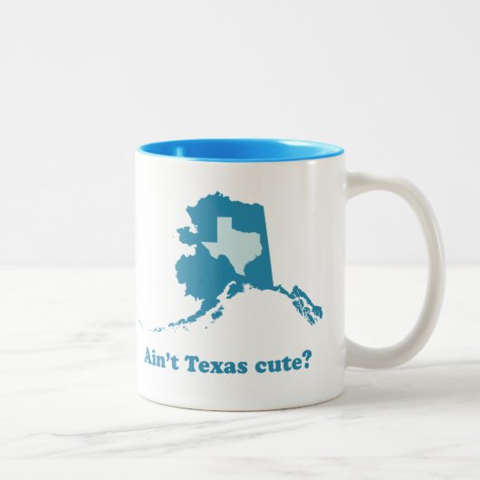Nicht ist Texas niedliches rühmendes Alaska Zweifarbige Tasse (Rechts)