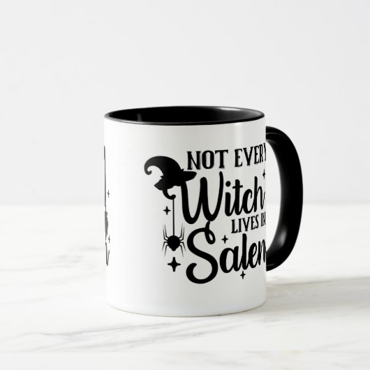 Nicht jede Hexe lebt in Salem Halloween Tasse (VorderseiteRechts)