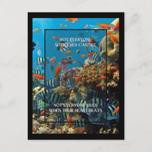 Nicht jeder mit Augen KANN MEERESLEBEN Zitat sehen Postkarte