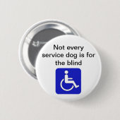 nicht jeder Service-Hund ist für das blinde mit Button (Vorne & Hinten)