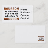 Nicht jeder Whiskey ist BOURBON! Visitenkarte (Vorne/Hinten)
