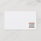 Nicht jeder Whiskey ist BOURBON! Visitenkarte (Rückseite)