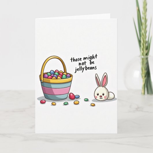 Nicht Jelly Beans Lustige Karte (Vorderseite)