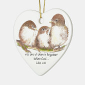 Nicht jemand vergisst vor Gott, Schrift, Angewohnh Keramikornament (Links)