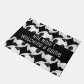 Nicht jetzt - aufpassender Fußball Fußmatte (Schrägansicht)